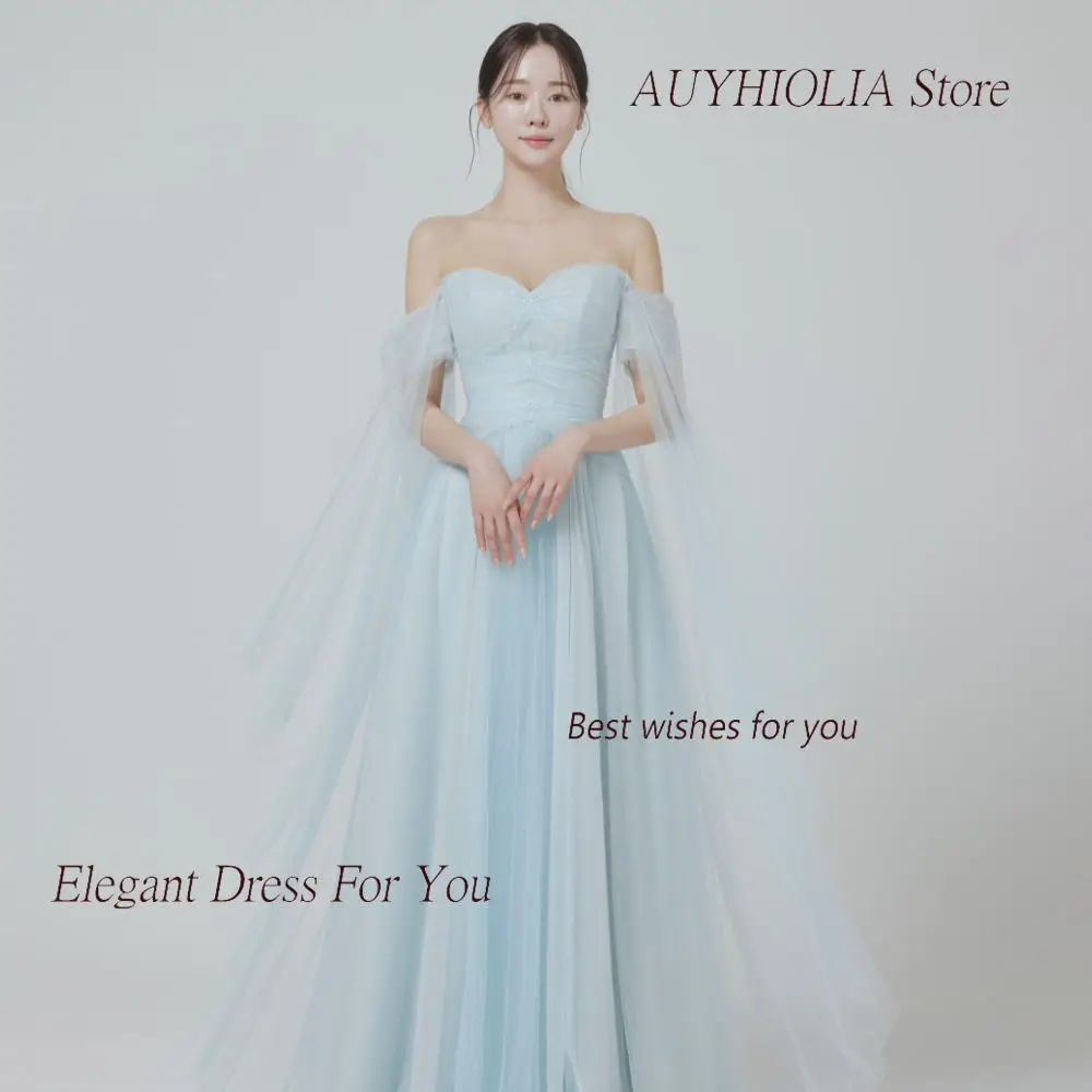 Tulle Women's Evening Dress 정장원피스 Vestidos de festa Korea Elegant Sweetheart Formal Halter Custom Made A-Line Prom Gow 2024n