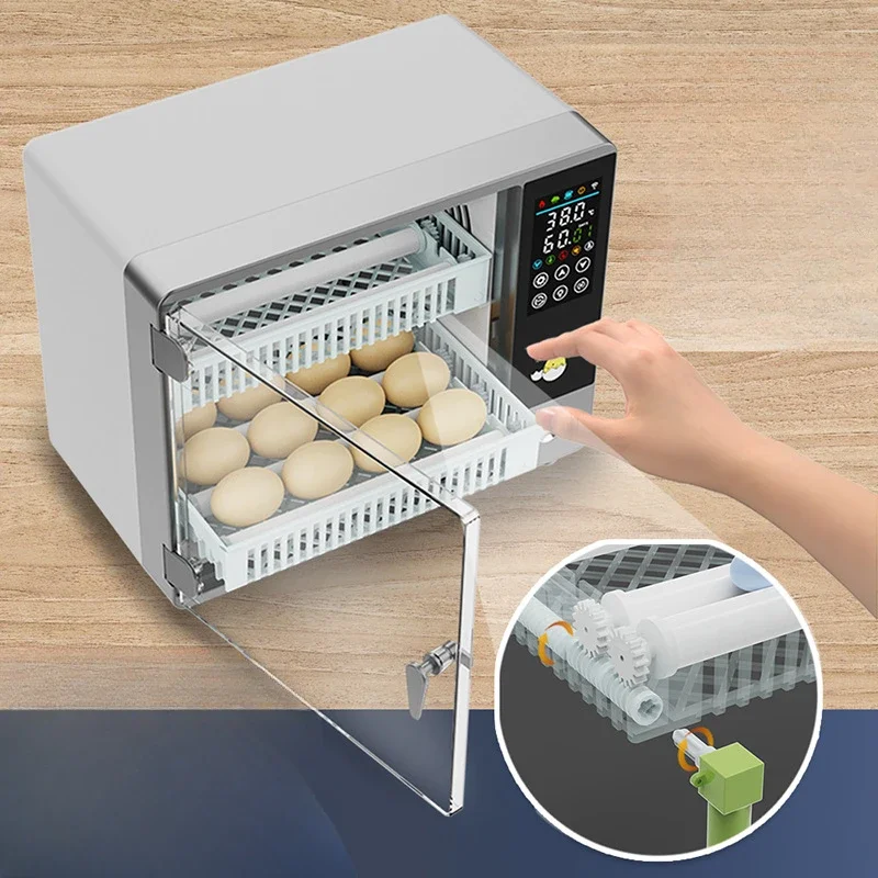 Cross Border Foreign Trade Wholesale Fully Automatic Incubator Small Household Egg Intelligent Rutin Chicken Incubator