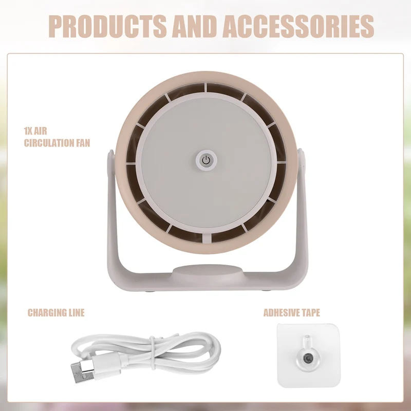 Sherum Coldeez Cooling Ace, desktop wandgemonteerde bladloze ventilator, luchtcirculatieventilator met digitaal touchscreen