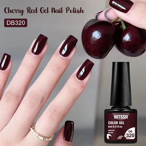 Imagen 2 del producto Mtssii 6ml chocolate gel marrón esmalte de uñas sólido brillante otoño - invierno gel semipermanente diseño artístico de uñas