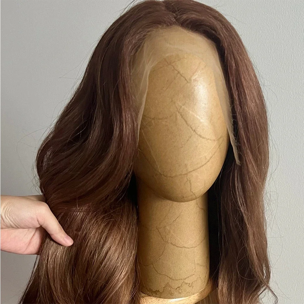 

Темно-коричневый объемная волна, мягкая 5x5 шелковая основа, еврейский парик из человеческих волос, детские волосы HD, кружевные европейские волосы, предварительно выщипанные, ежедневно