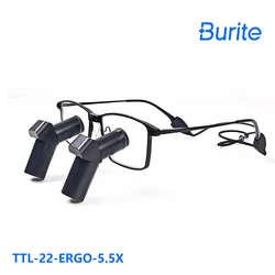 Burite New TTL5.5X ergonomiczna konstrukcja 5.5X pryzmat Ergo lupes stomatologiczne chirurgiczne IPD dostosowane lupy dwuoczne (ERGO-TTL-5.5X)