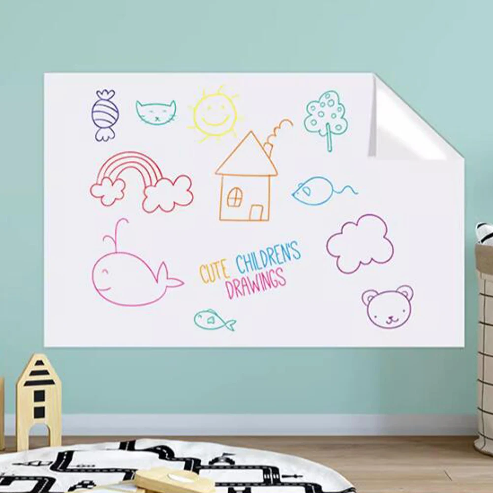 Portable Self Adhesive Dry Erase Whiteboard 45cm x 2m Removable Wall Sticker Multi Home Use Reusable