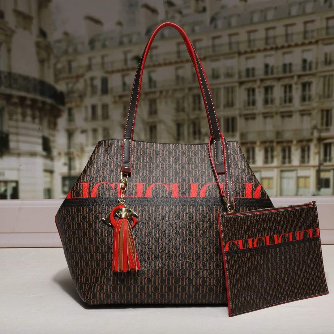 

Stylish Printed Tote for Women, Oversized Laptop Bag - Mother&Daughter Set, Versatile Carryall Shoulder Bag for Work and Travel