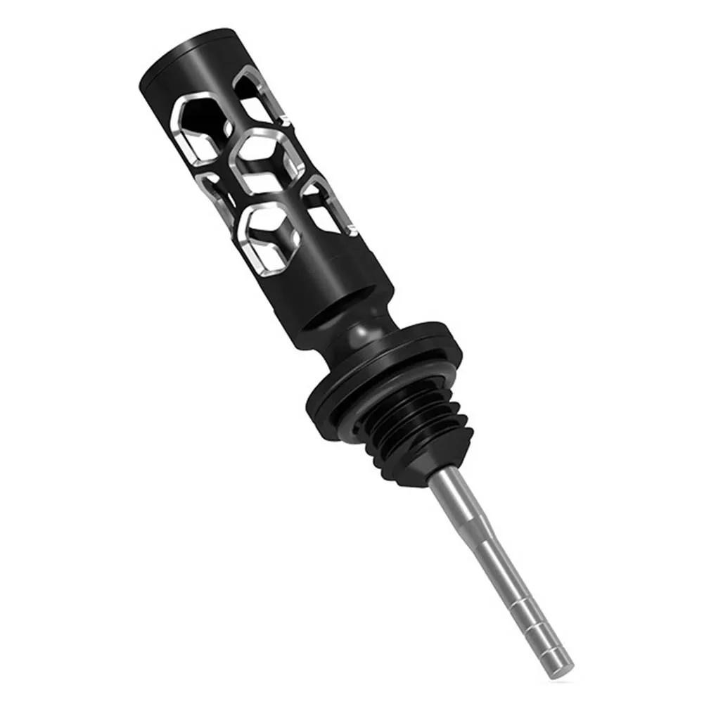 For Motorcycles Measuring Dipstick Motorcycle Oil Dipstick Engine Oil Measurement Black Aluminum Alloy Material