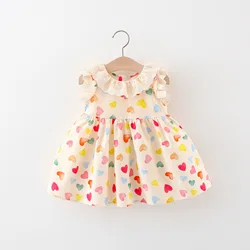 Children's Clothing Girls' Summer Sleeveless Princess Dress Children's Summer Outfit New Stylish Little Girl Baby Polka  Dres