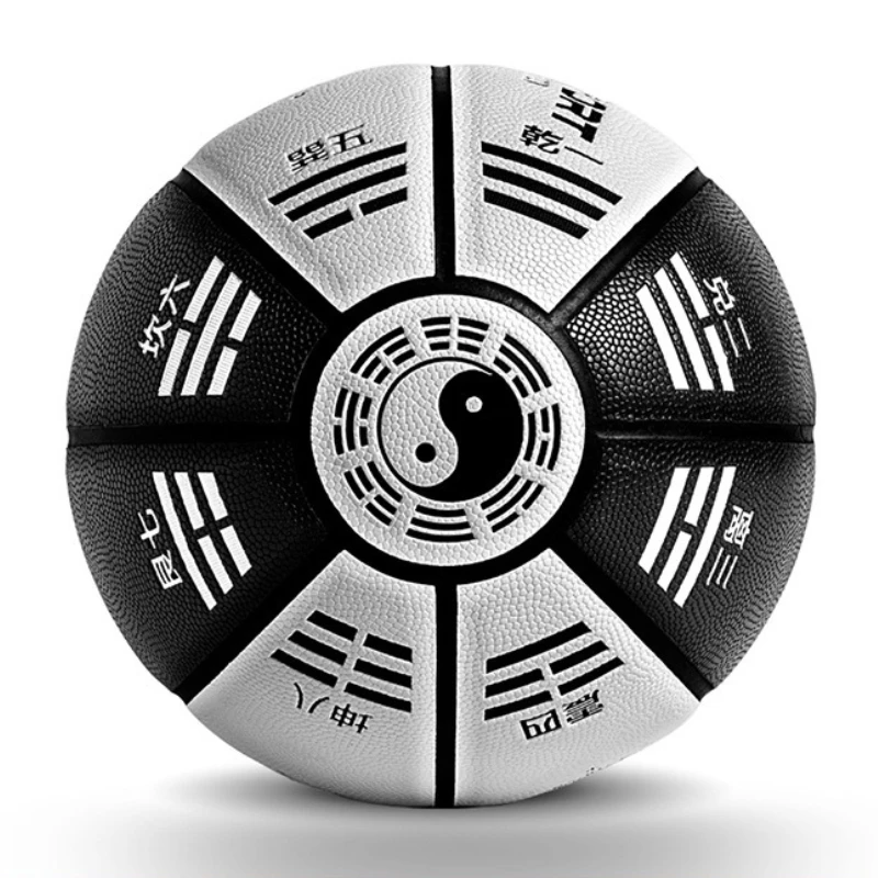 الحجم الرسمي 7 كرة السلة العنصر الصيني التقليدي PU داخلي وخارجي المنافسة التدريب كرة السلة هدية عيد الميلاد