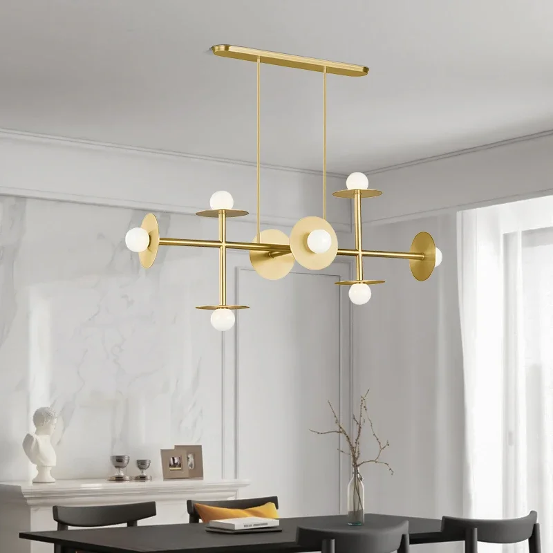 Modern Minimalist LED Ceiling Chandelier Glass Ball Black Gold Pendant Lights for Bedroom Dinning Home Decor Lamp Design Fixture