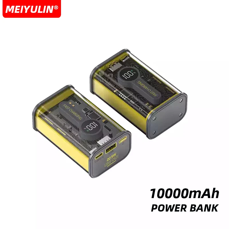 

10000mAh Portable Power Bank 22.5W USB C PD 20W Fast Charging External Auxiliary Spare Battery Pack for iPhone 15 Samsung Xiaomi