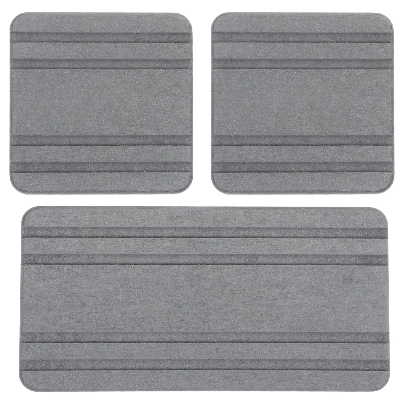 

3Pcs Stone Drying Tray Mat Fast Absorbing Quick Dry Kitchen Bathroom Vanity Counter Soap Sponge Holder Organizer 20x10cm