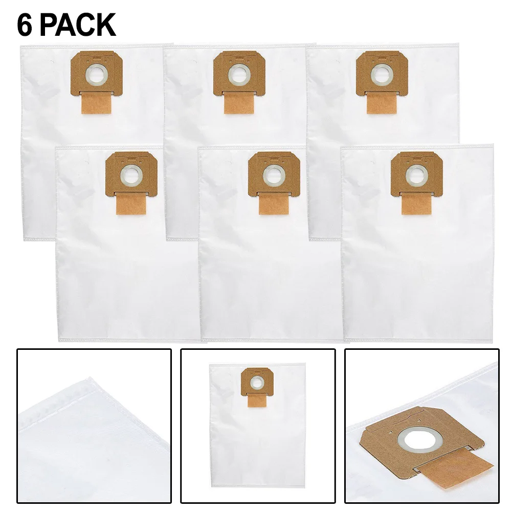 Fleece Filter Bags (Set of 6) Compatible with For Bosch For GAS 35 Series Vacuums Easy to Dispose and Maintain