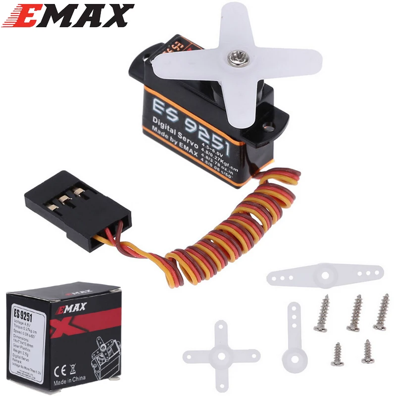 EMAX ES9251II ES9251 2.5g Micro serwomechanizm cyfrowy 0.27KG chętnie prześle państwu mapy produktów, Model RC samolot helikopter robota wymiana części DIY