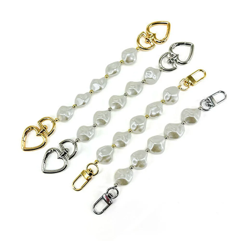 1PC Irregular Pearls Metal Chain Bag Strap Extension Chain Extension Shoulder Strap Underarm Bag Modification Bag Accessories