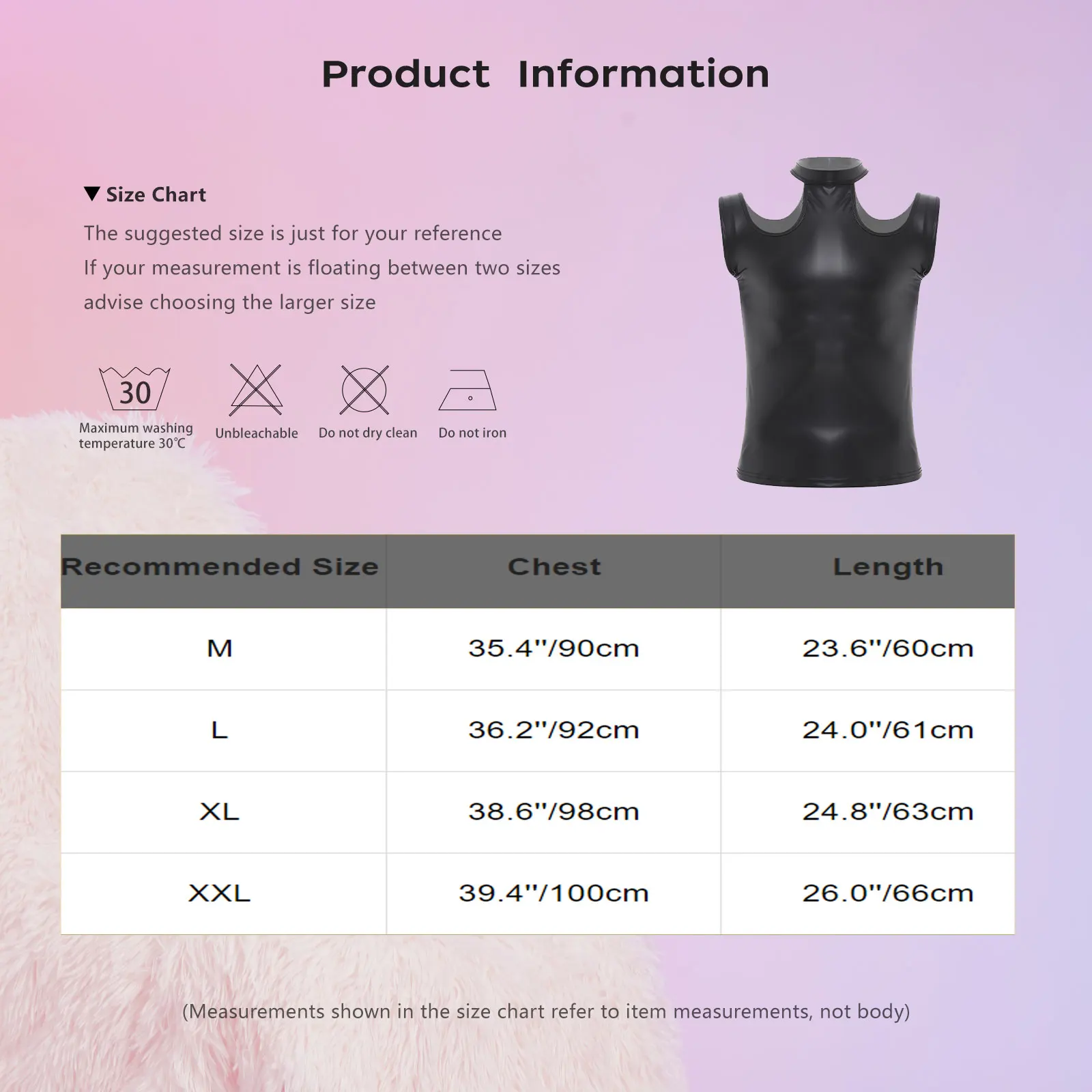 Mens Matte PU Leather Latex Tank Top for Pole Dancing Shoulder Cut-out Halter Vest Singlets Slim Fit Clubwear Rave Party Costume