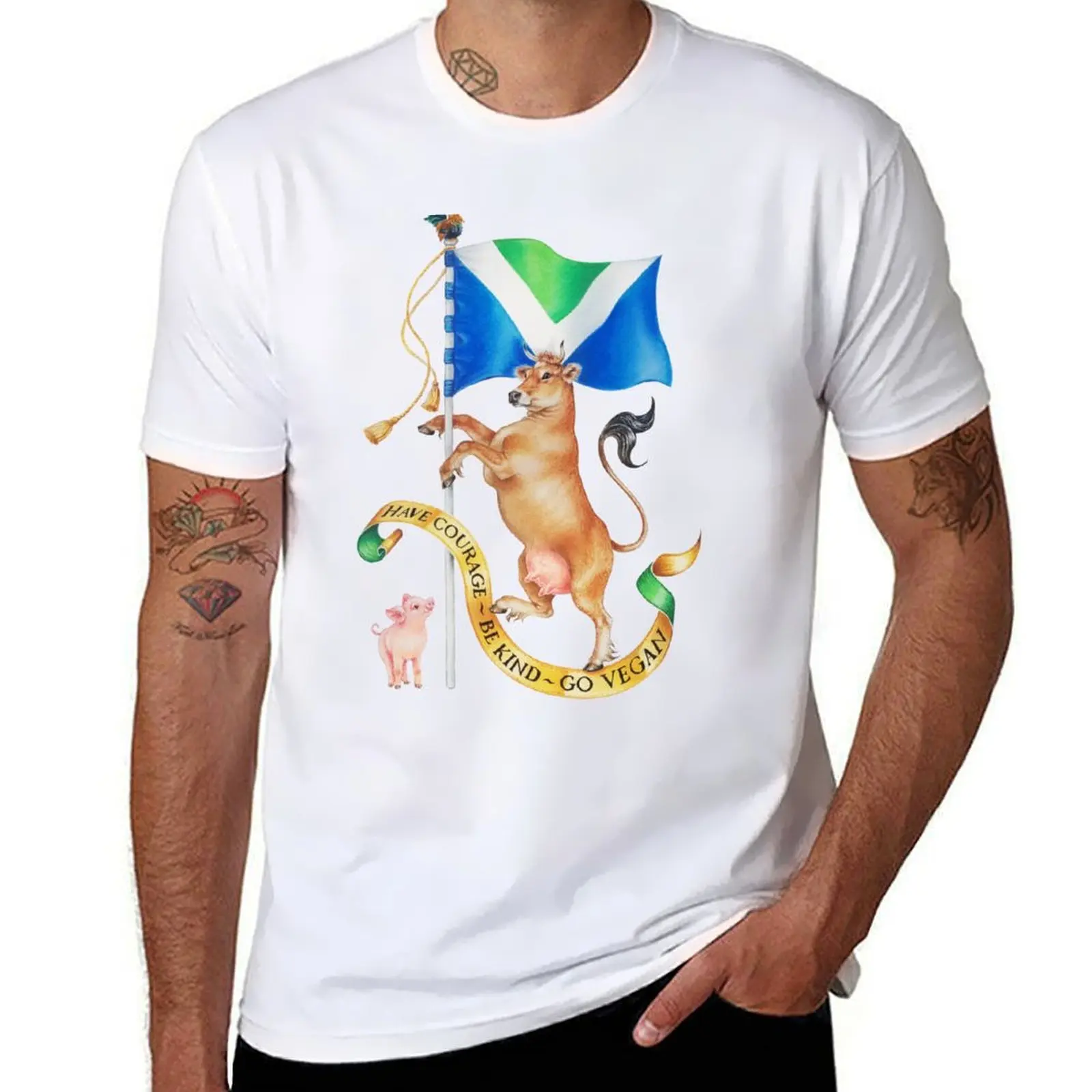 

Vegan flag coat of arms T-Shirt t shirts for man graphic vintage man t shirt luxury T-Shirt