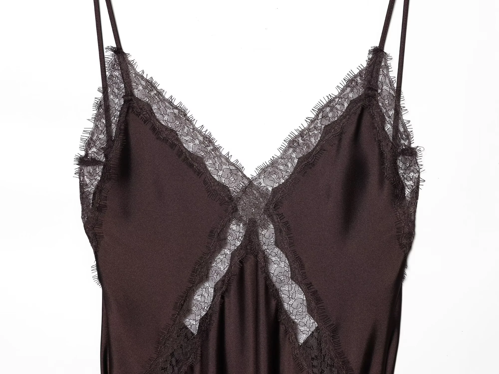 ZERAINS منتج شتوي جديد على الطراز الأوروبي والأمريكي فستان نسائي غير رسمي بحمالات من الحرير الملمس #3