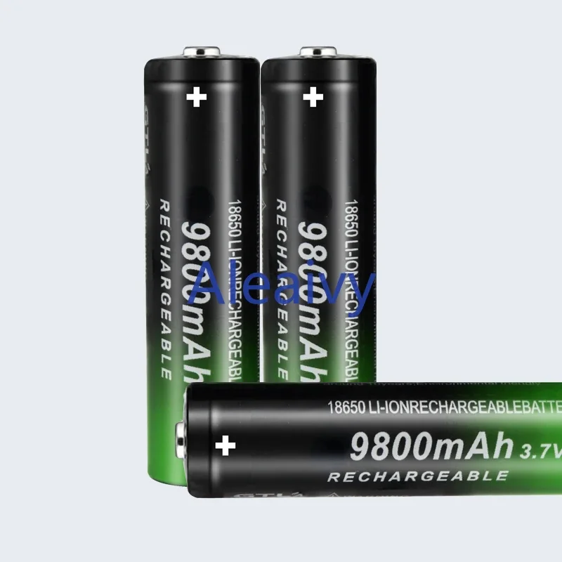 جديد شحن سريع 18650 بطارية عالية الجودة 9800mah 3.7 فولت 18650 بطارية ليثيوم أيون مصباح يدوي شحن بطاريات + التوصيل المجاني