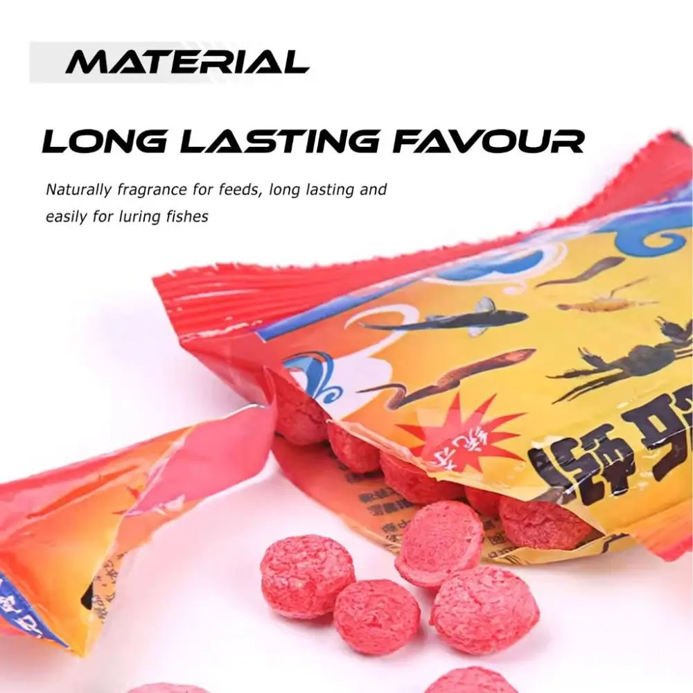 10Pcs Stimulate Olfactory Fish Bait For Fishing Net Red Fishing Baits Grains Sensation Fish Attraction Lures Fishing Supplies