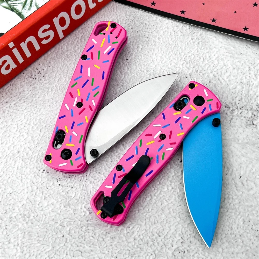 BM-535 سكين للفرد دونات مقبض التخييم في الهواء الطلق المشي لمسافات طويلة سكينة تكتيكية سكين صيد EDC سكاكين الجيب D2 شفرة G10 مقبض