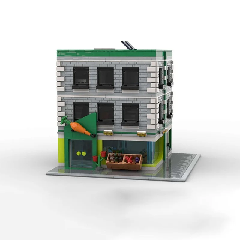 1724pcs MOC Modular Grocery Store Modification Cityed Model Building toy blocks DIY creative Christmas gift idea Education Brick