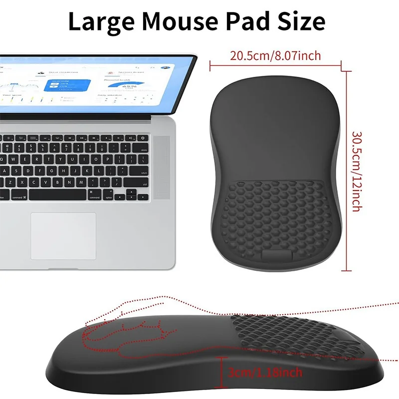 Silikon-Handgelenkauflage mit ergonomischem Neigungsdesign, 10 Farben, rutschfeste Schreibtischunterlage für Büro und Gaming. – Detail 3