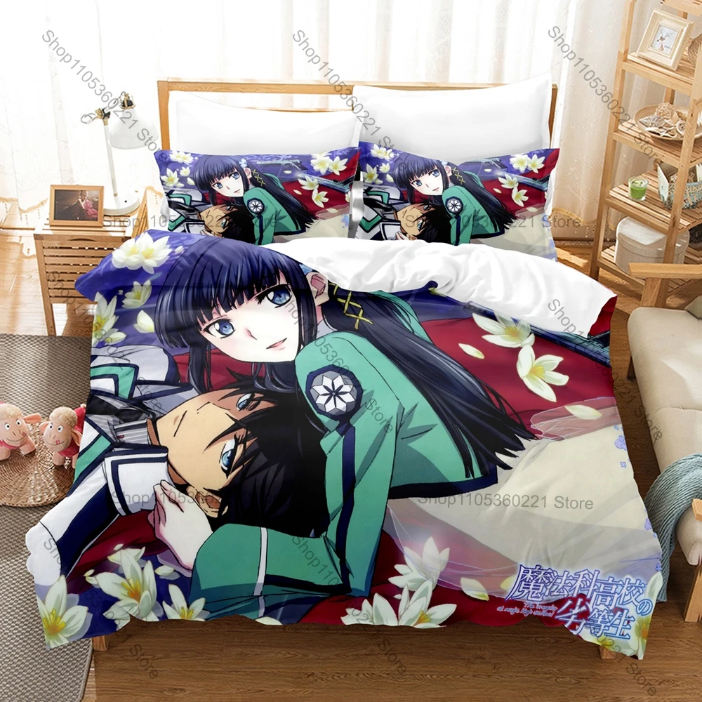 Cool The Irregular at Magic High School Anime Print 3PCS Bedding Set Duvet Cover + 2 Pillowcases Soft Bed Linen Bedroom Decor An