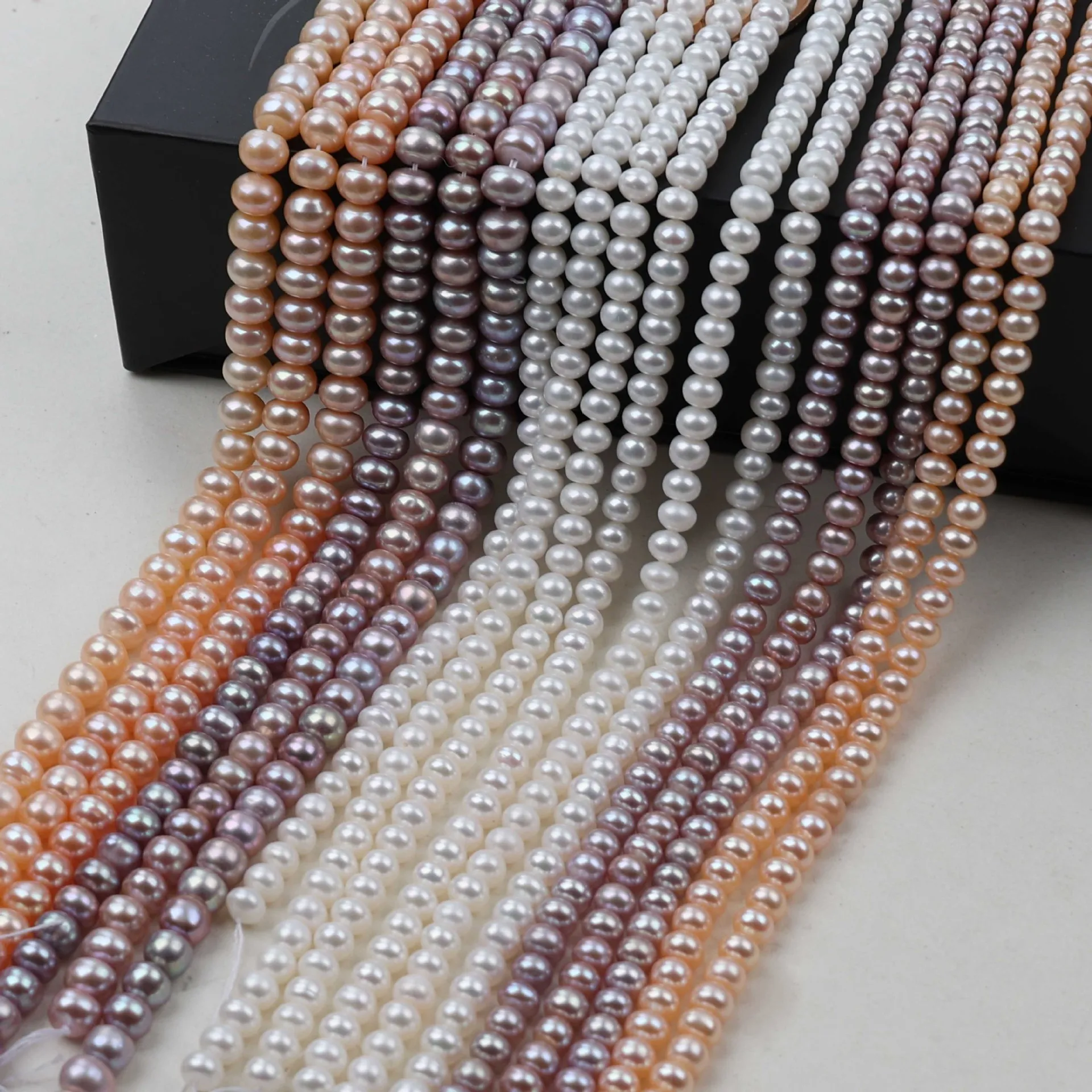 Freshwater Cultured Pearl Necklace 8-9Mm - Multi Color Bright Cultured Freshwater Flat