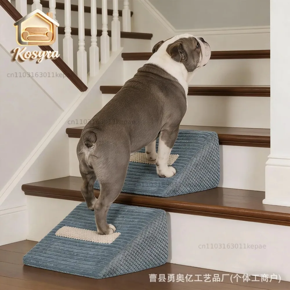 Cross-border wooden stairs dog ramp dog building ladder small dog cat low angle pet ramp staircase ramp wooden ladder
