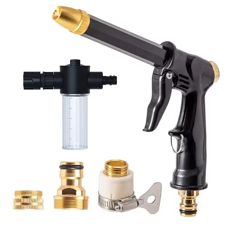 High Pressure Car Wash Water Spray Gun Set Portable Foam Sprinkler for Auto Home Garden Cleaning Accessory