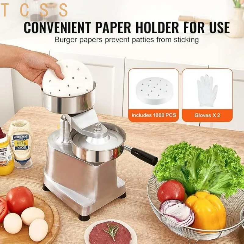 HM‑100 Manual Hamburger Patty Maker Press Mold, Multifunctional Beef Burger Forming Tool For Catering And Fast‑food Stall Use