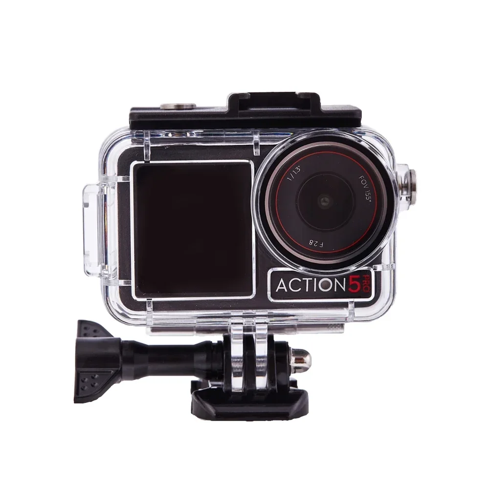 

60M Camera Protective Shell for DJI Osmo Action 5 Pro/4/3 Waterproof PC Sports Camera Cover Transparent Tempered Glass Accessory
