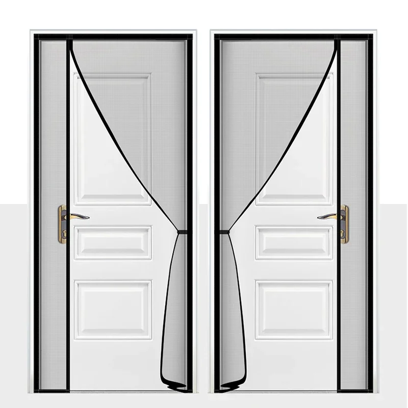 DTGJ Side Open Magnetic Door Screen Mosquito Net Custom Size Curtain Fly Insect Anti-mosquito Invisible Mesh For Summer Indoor