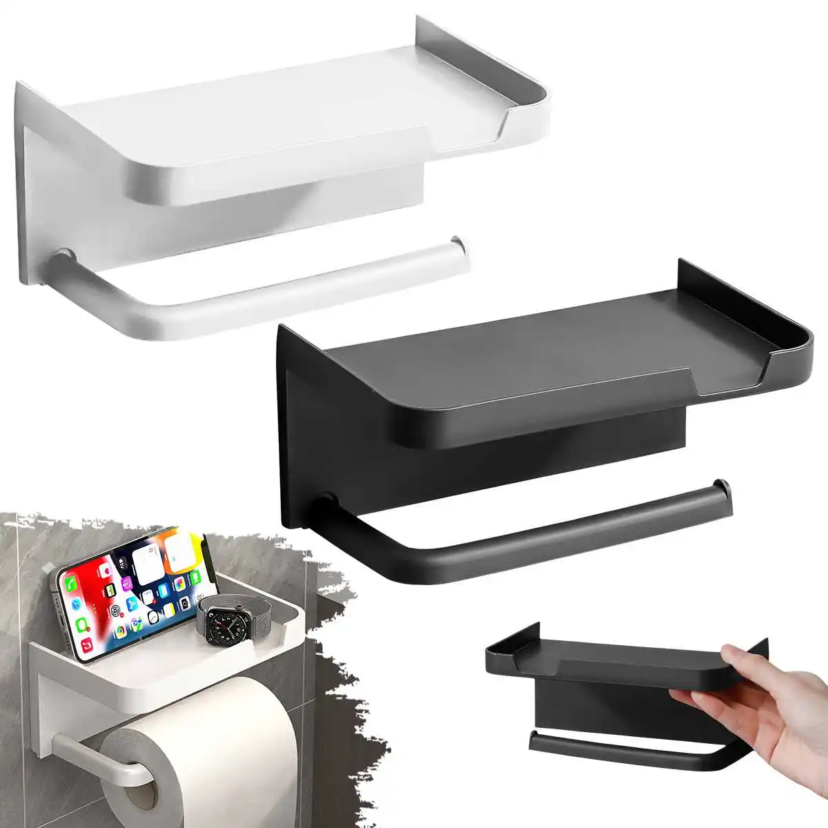 Double layered toilet paper box, non perforated tissue storage rack, household roll paper box, draw paper box, wall mounted