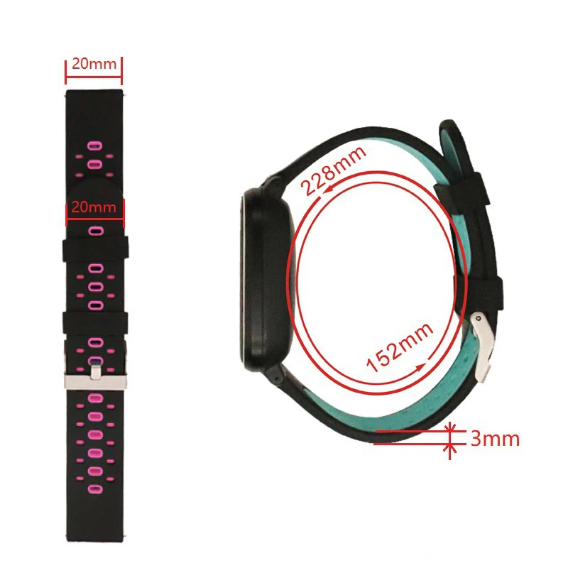 For Garmin Forerunner 158 55 245 645 Bands Bracelet 20mm Silicone Strap for Garmin Vivoactive 3 Music/Venu SQ Watch Accessories