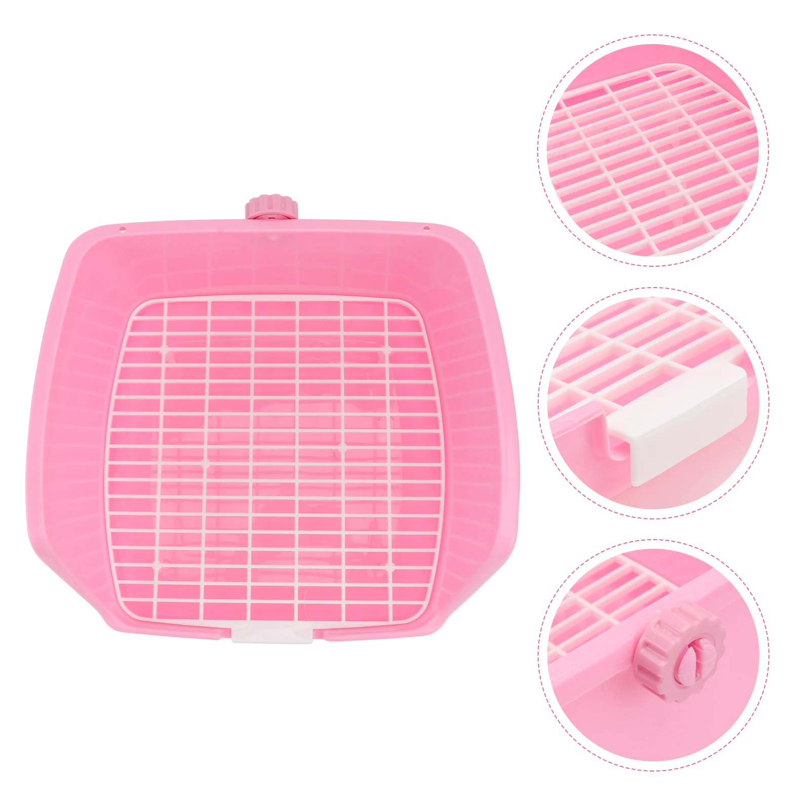 

1pc Pet Toilet For Rabbit Chinchilla Guinea Pig Durable Plastic Bathroom Anti-Spraying Pee Basin Detachable Easy Clean Pet