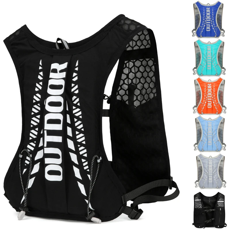 

5L Cycling Backpack Large Capacity Hiking Nylon Pouch Breathable Lightweight Running Bag Marathon Cross-Country Running Backpack