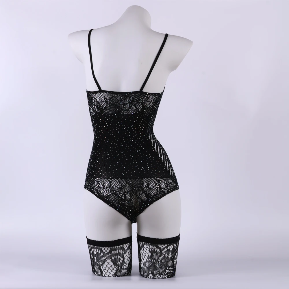 Strass Fishnet Strumpfhosen Oberschenkel Hohe Socken Frauen Schwarz Erotische Lange Socken Sexy Dessous Frauen Strümpfe Strümpfe Medien