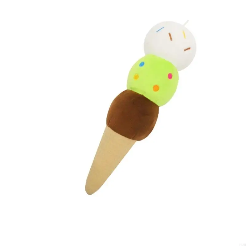

Portable Ice Cream Shaped Furry Back Massager Cushion For Adults Kids Travel Use P31B