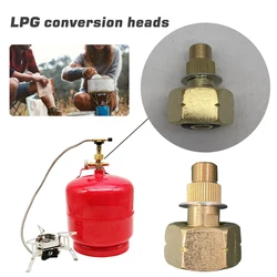 LPG Gas Cylinder Connector Aluminum Alloy Gas Furnace Conversion Head Durable Practical Camping Stove Accessories