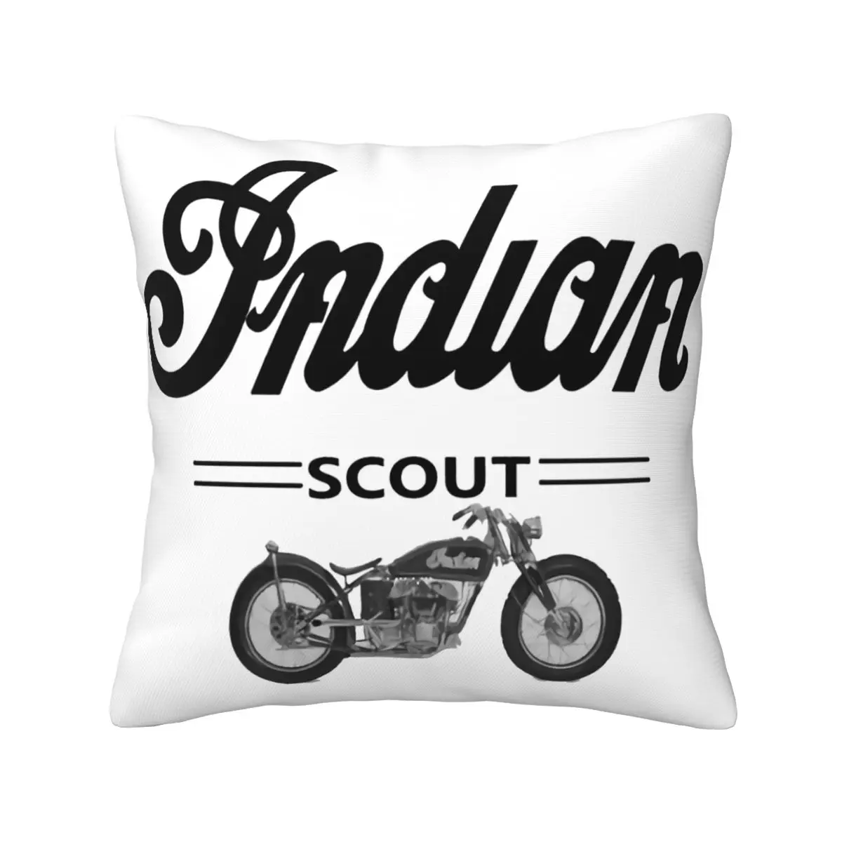 1921 Indian Scout Motorcycle Cartoon Pattern Printing Decoration Home Pillowcase Square Office Decoration Cushion Cover Pillow