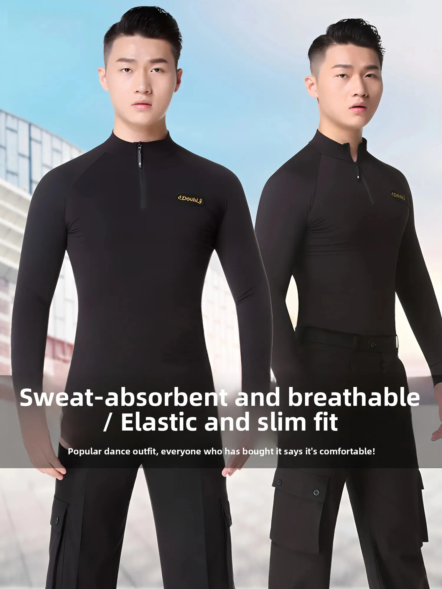 modern-dance-clothes-black-base-shirt-for-men's-latin-and-standard-dance-fitness-square-dancing-top-long-sleeve-color