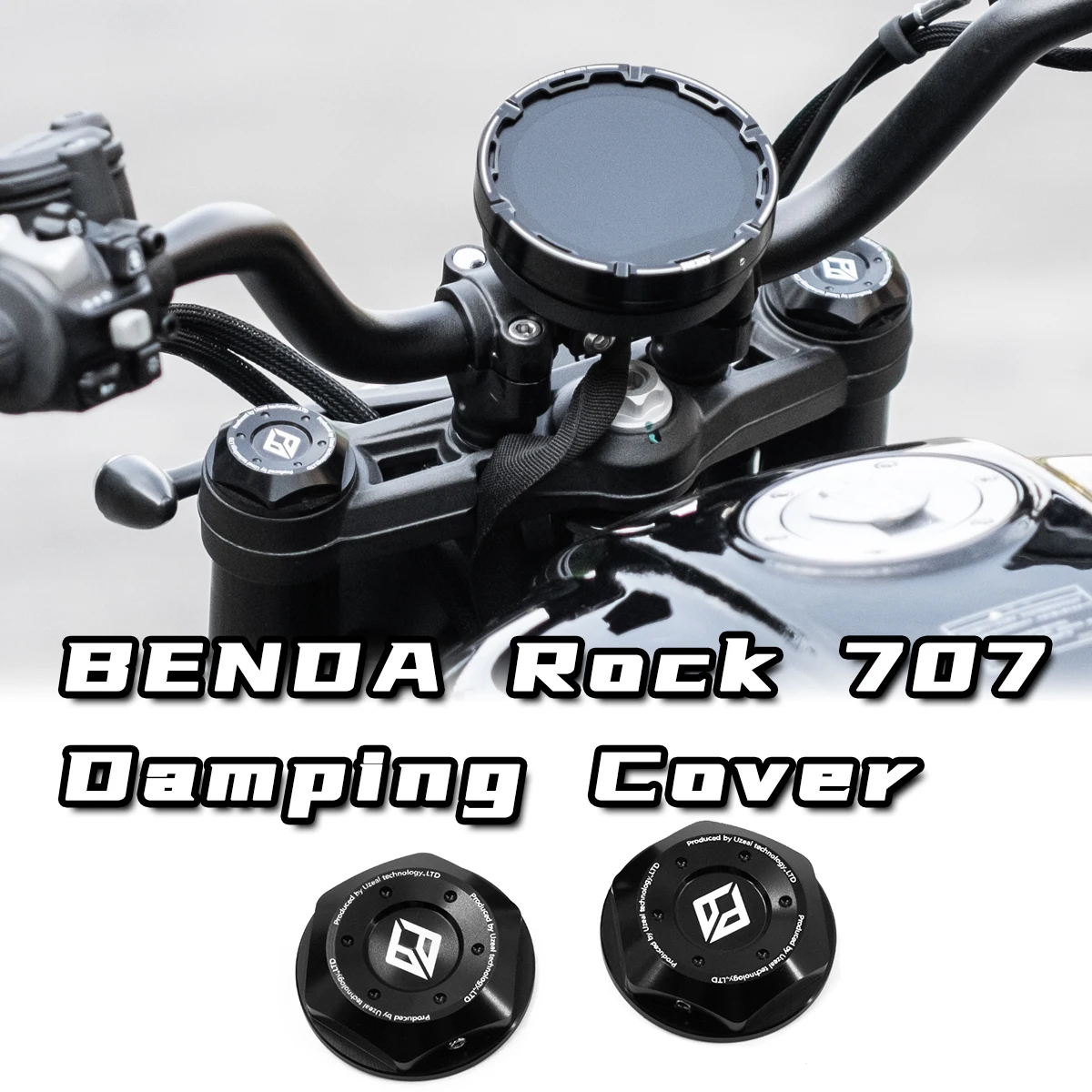 Aluminium Front Damping Protective Decorative Motorcycle Controls Steering Column Shock Absorber Cover for Benda Rock 707