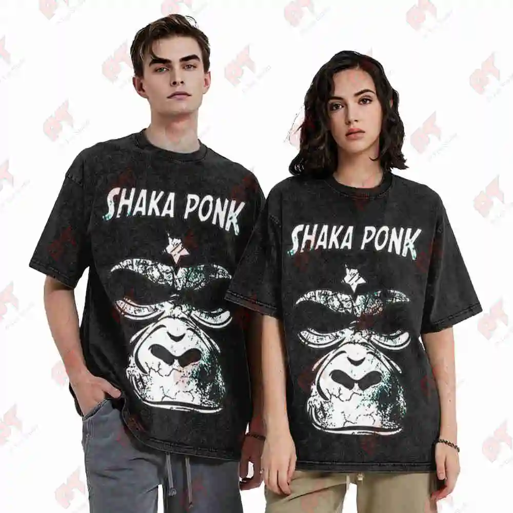 Shaka Ponk Skull Money Bag Vintage Washed Tee Pure Cotton T-Shirt - view 5