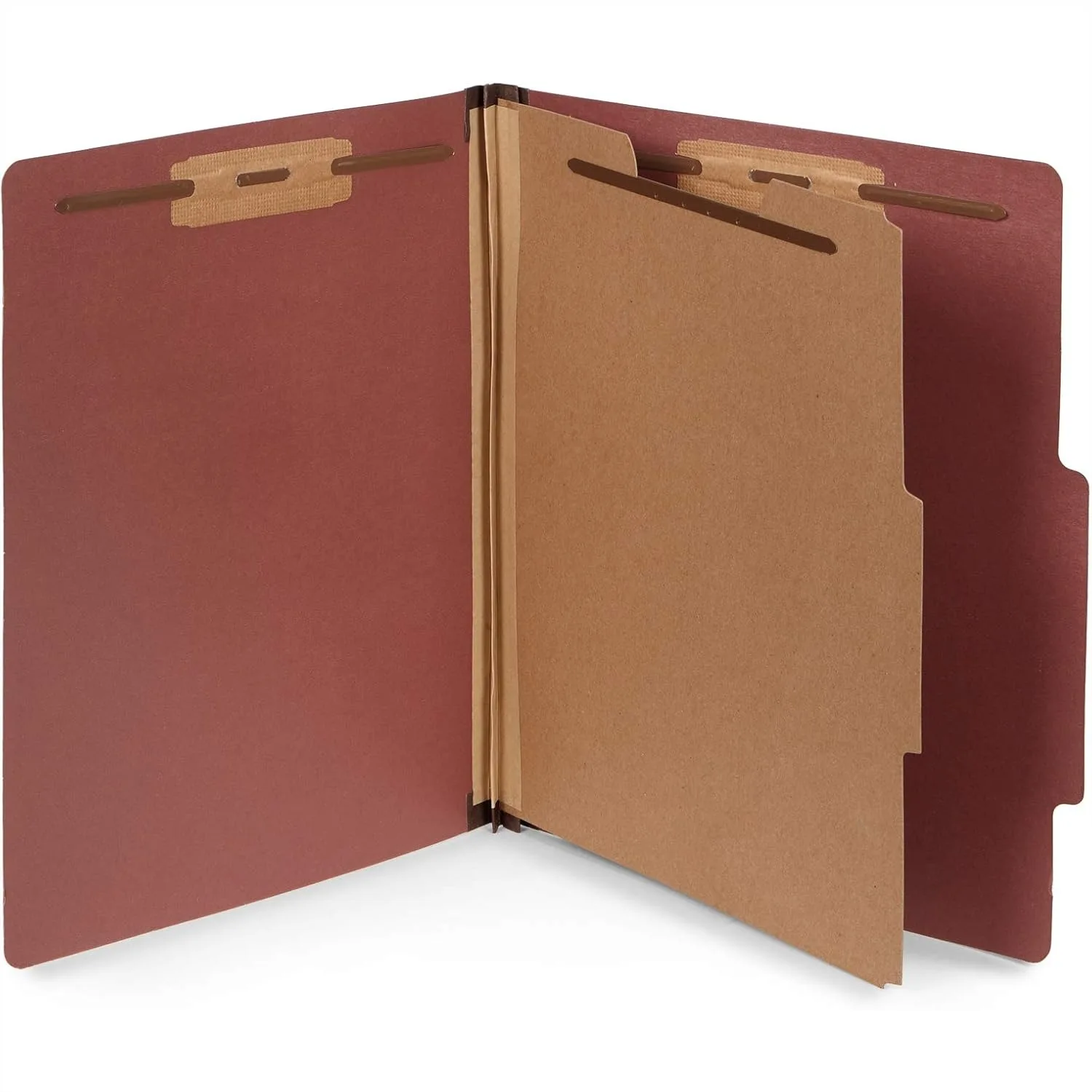 

10 Pack Letter Size Red Classification Folders with 1 Divider, 2 Prongs, 2 Inch Expansion for Organizing Medical Files and