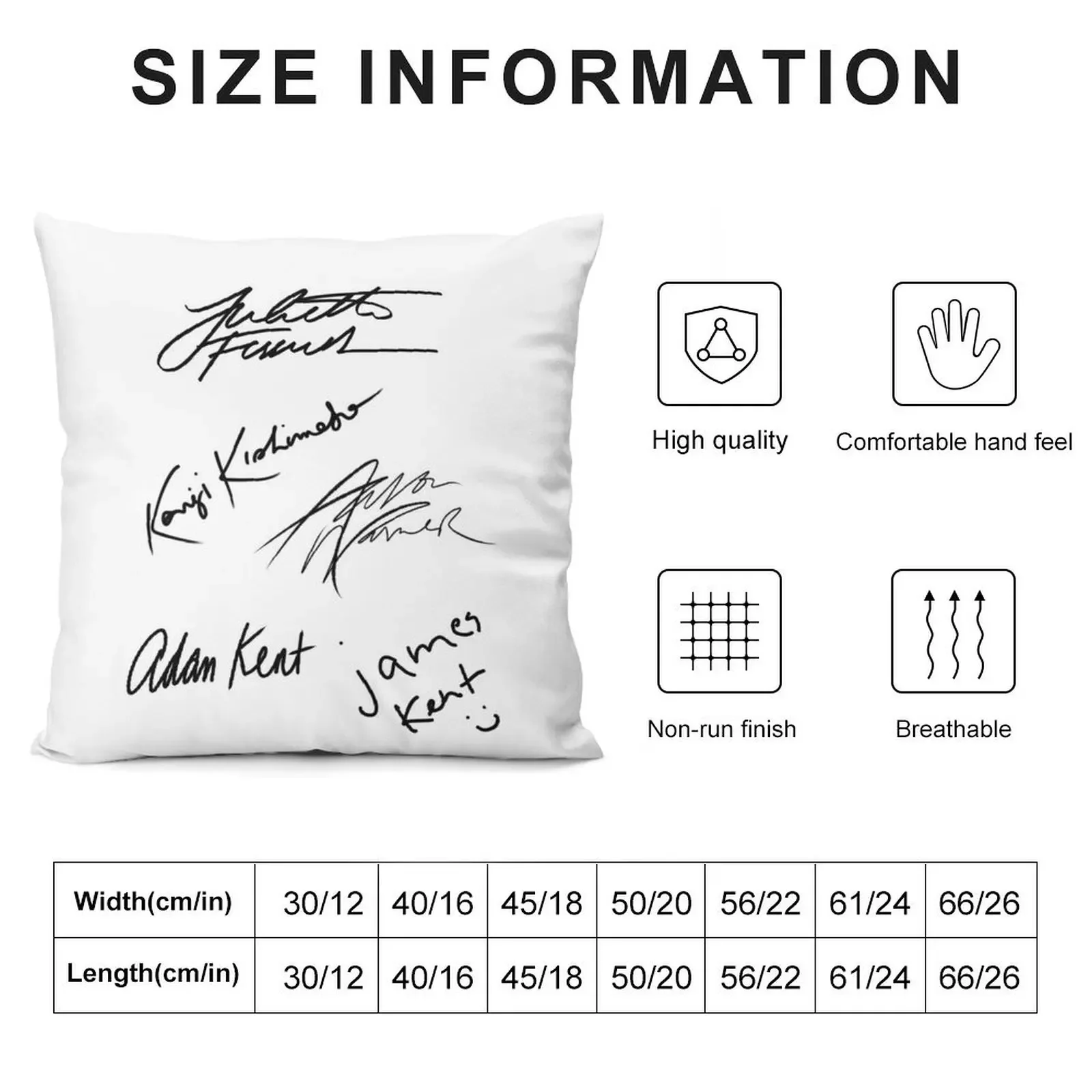 Shatter Me Character Signatures Throw Pillow Couch Pillows Pillowcases Bed Cushions pillow