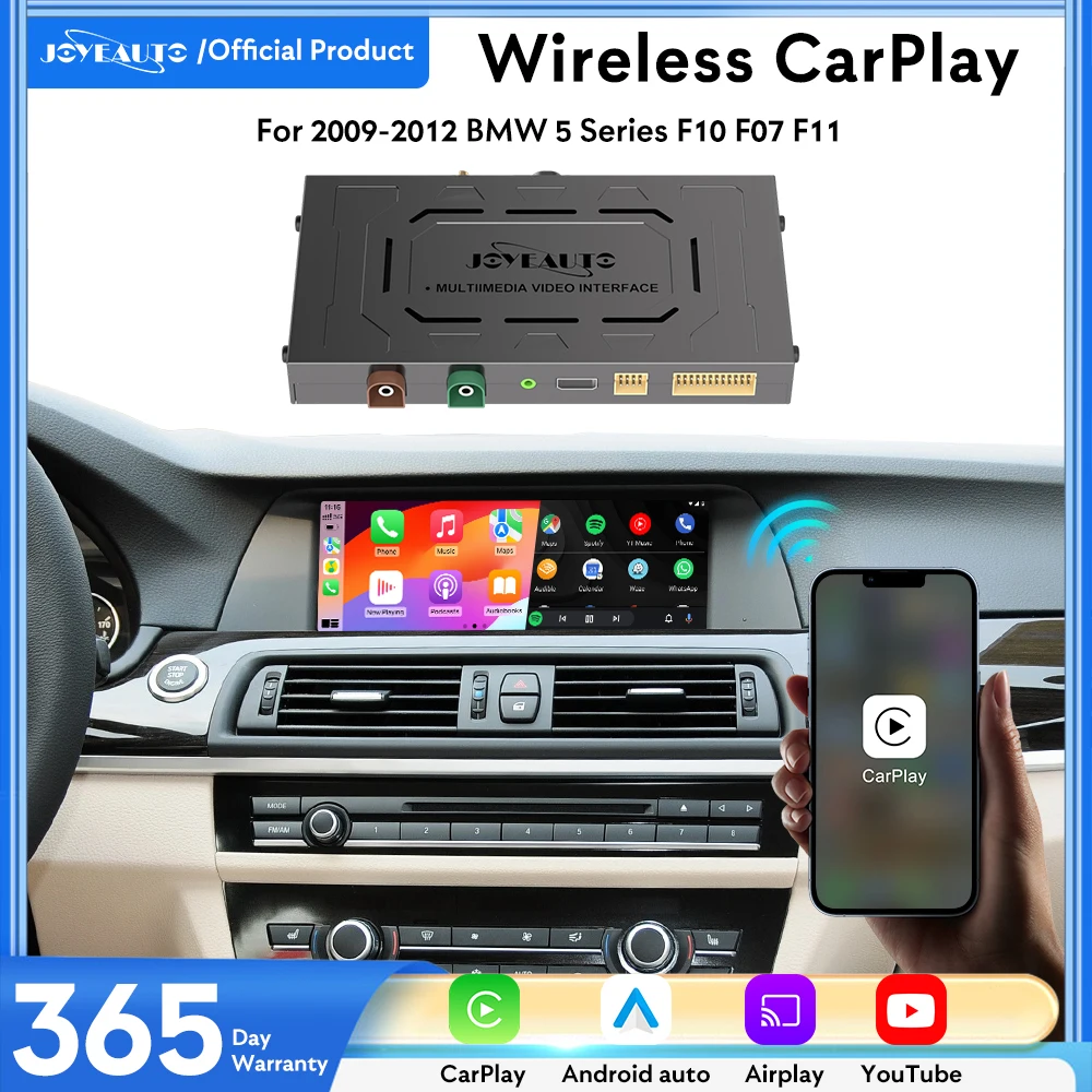 

JoyeAuto for BMW Wireless Apple CarPlay Retrofit 2009-2012 5 Series F10 F07 F11CIC Mirror-Link AirPlay GPS Navigation Netflix