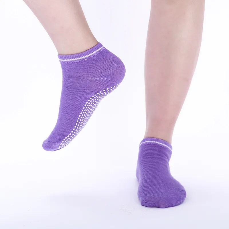 Chaussettes coordonnantes de yoga pour femmes, chaussettes de bateau de sport adhésives de couleur bonbon, chaussettes de sol intérieures, éducation précoce