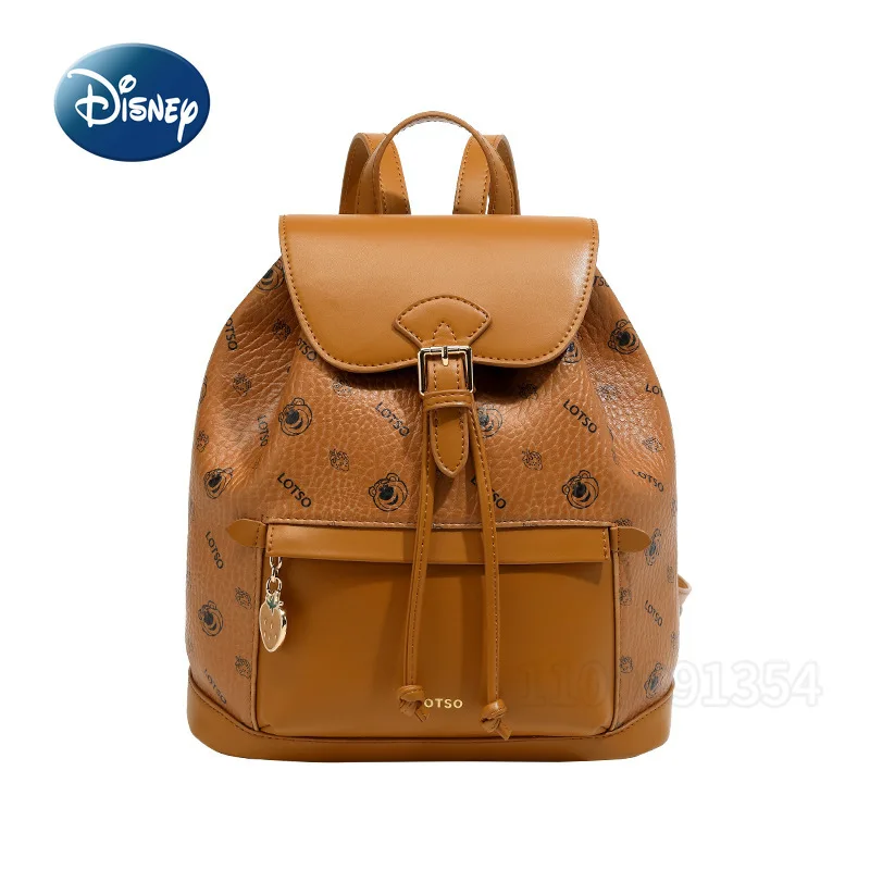 

Disney Strawberry Bear New Women's Backpack Luxury Brand Original Fashion Women's Backpack Casual Backpack Large Capacity