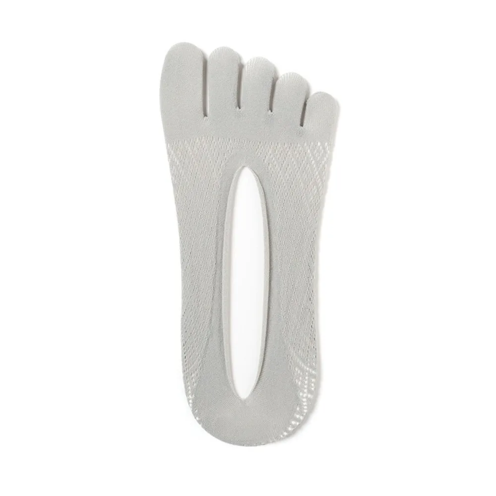 Simple Non-Slip Five Finger Socks Mesh Grid Breathable No Show Socks Low Cut Elastic Invisible Socks Summer