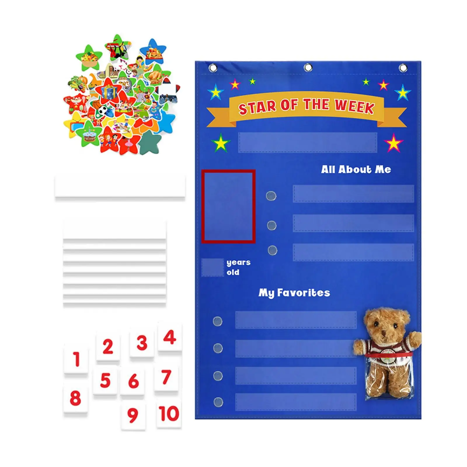 Student Clarssroom Teaching Aid Birthday Gifts Learning Materials,Star Student Recognition Poster